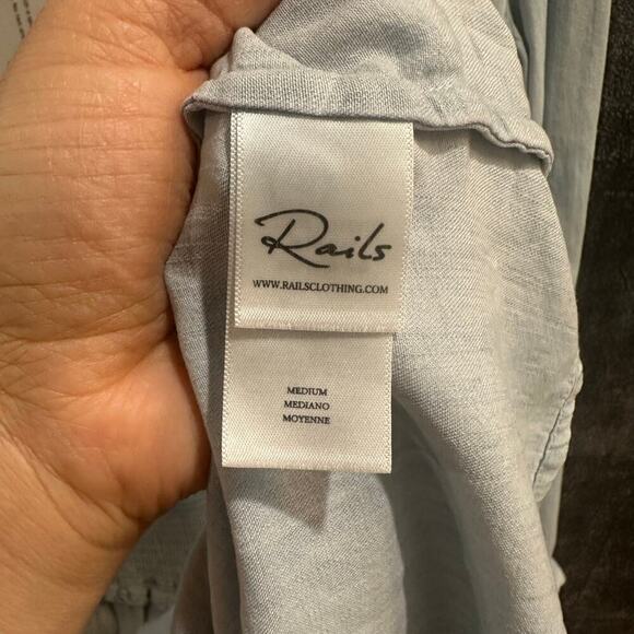 NWT $220 Rails Chambray Lightweight Smocked Mini Dress, Sz M (8-10) (LL-1129) - Picture 9 of 12